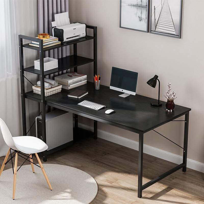 Table de bureau avec bibliothèque